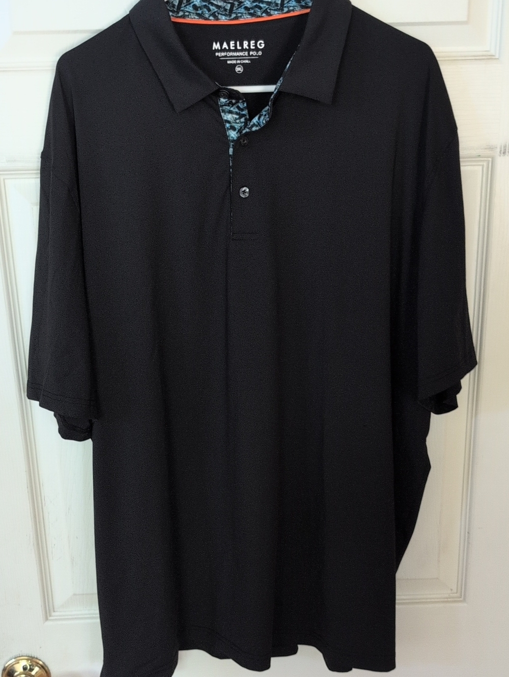 Maelreg Men’s Black Performance Polo 3XL